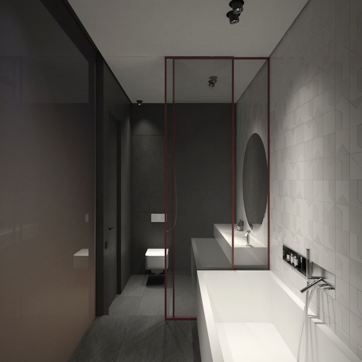 thiết kế  màu sắc phòng tắm độc đáo