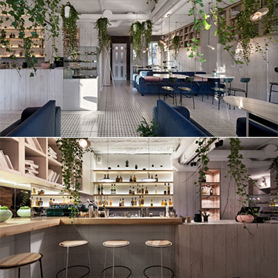 Nhà hàng thiết kế với không gian đẹp tươi sáng mát mẻ như khu vườn xanh