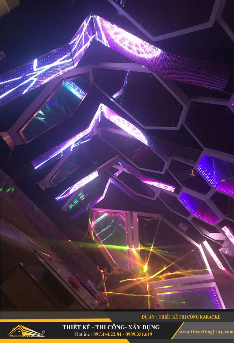 Thi công phòng Karaoke Led hiện đại 11