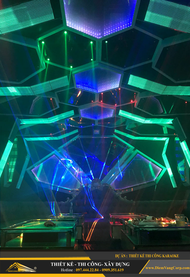Thi công phòng Karaoke Led hiện đại 12