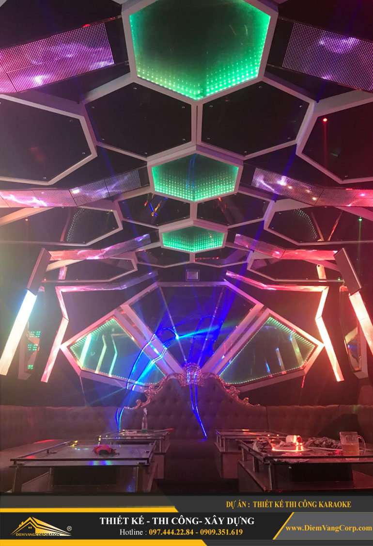 Thi công phòng Karaoke Led hiện đại 13