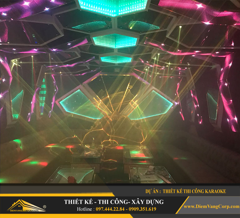 Thi công phòng Karaoke Led hiện đại 14