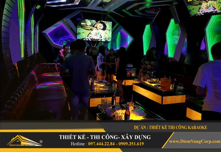 Thi công phòng Karaoke Led hiện đại 17