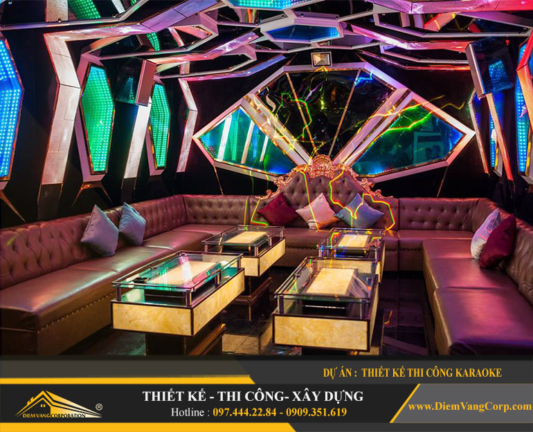 Thi công phòng Karaoke Led hiện đại 1