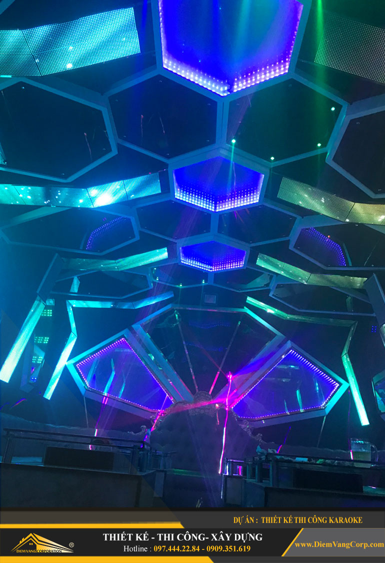 Thi công phòng Karaoke Led hiện đại 9