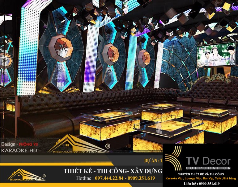 Thiết kế thi công phòng karaoke phòng Vip 3