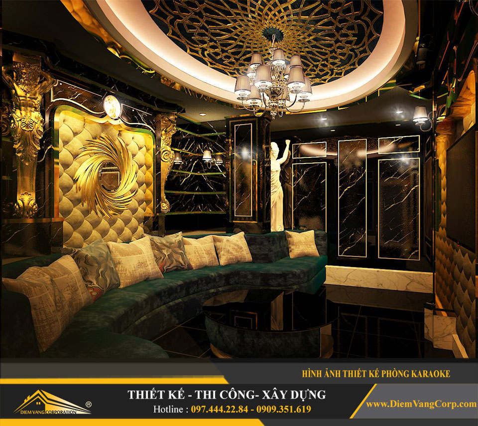 Mẫu thiết kế và thi công karaoke Tân Cổ Điển sang trọng 5