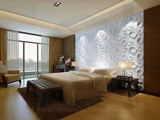 Thiết kế phòng ngủ với tường đẹp hiện đại VỚI vách mỹ thuật 5