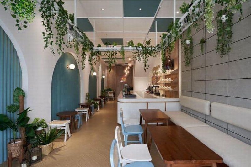 Thiết kế nội thất cây xanh và ánh sáng nhà hàng phong cách nhiệt đới  10
