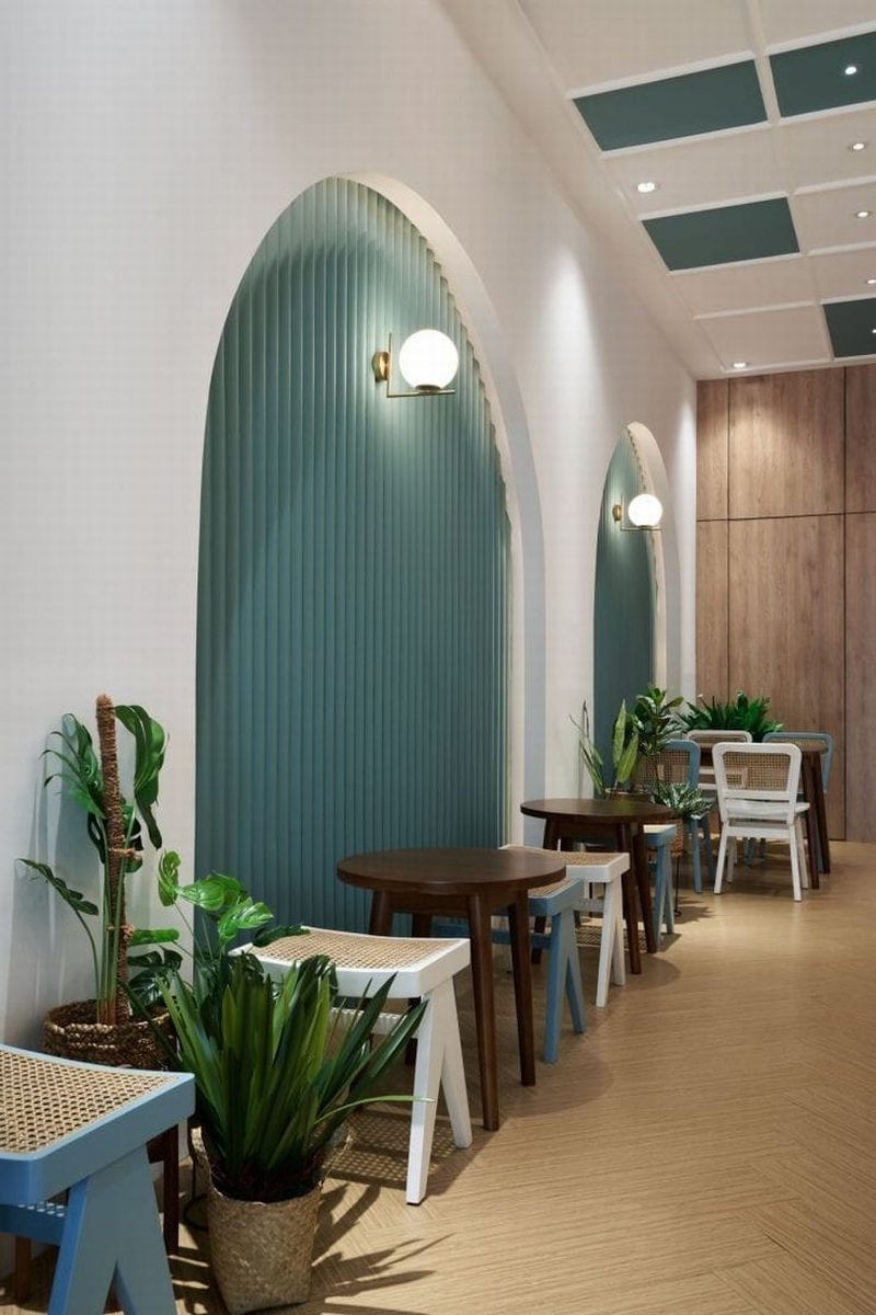Thiết kế nội thất cây xanh và ánh sáng nhà hàng phong cách nhiệt đới  11