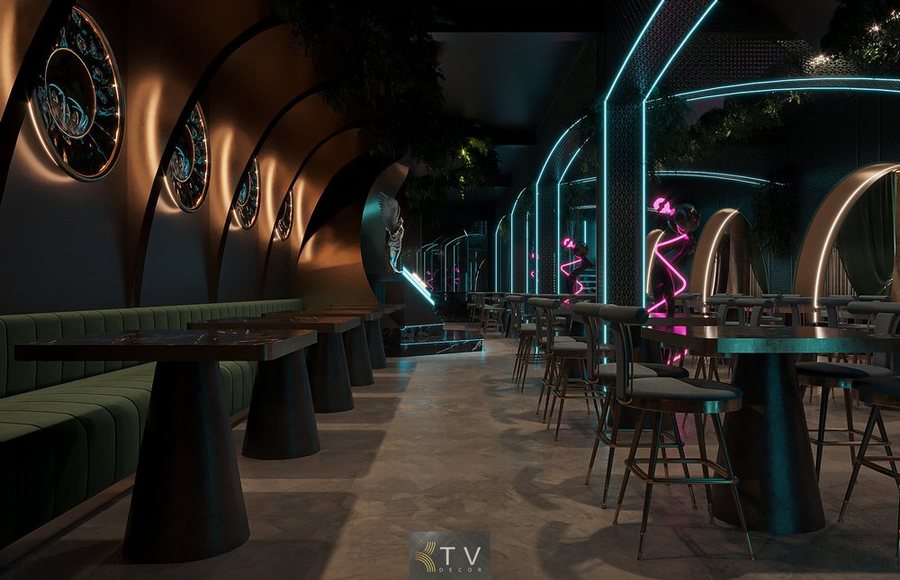 Thiết kế nhà hàng phong cách Lounge Club 14