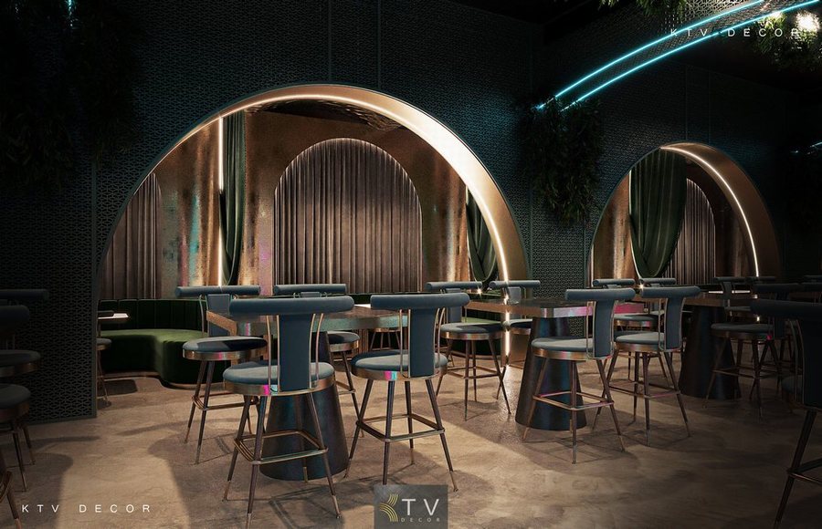 Thiết kế nhà hàng phong cách Lounge Club 4