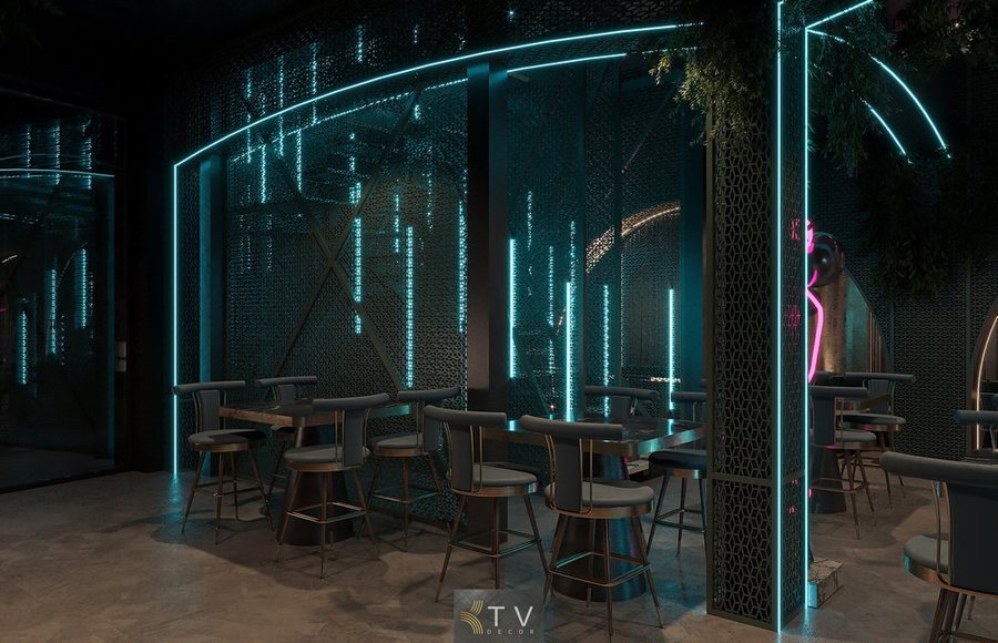 Thiết kế nhà hàng phong cách Lounge Club 8