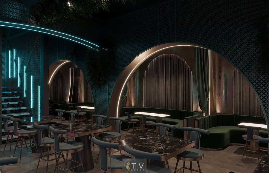 Thiết kế nhà hàng phong cách Lounge Club 9