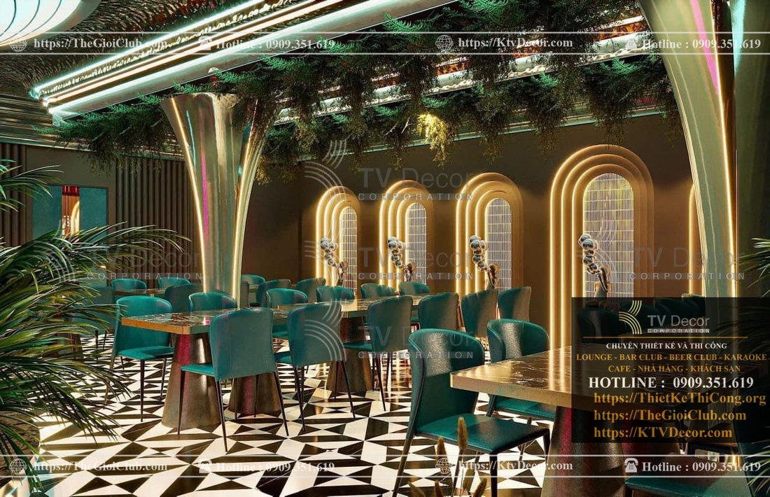 Báo giá thiết kế nhà hàng phong cách Lounge Bar xu hướng mới 10