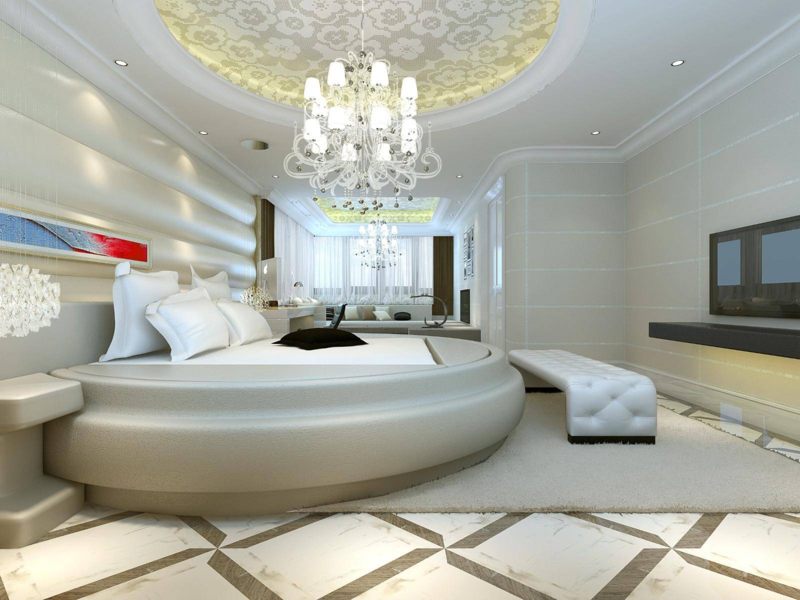 Thiết kế phòng ngủ đẹp sang trọng với giường tròn mới hot 10