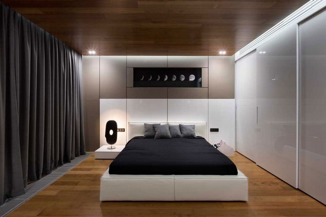 Thiết kế nội thất căn hộ chung cư đẹp với tông màu đậm 7