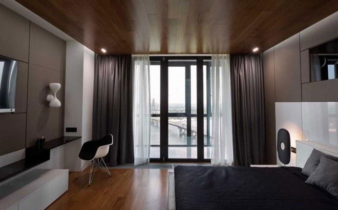 Thiết kế nội thất căn hộ chung cư đẹp với tông màu đậm 6