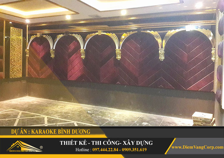 thi công thực tế karaoke phong cách cổ điển 1