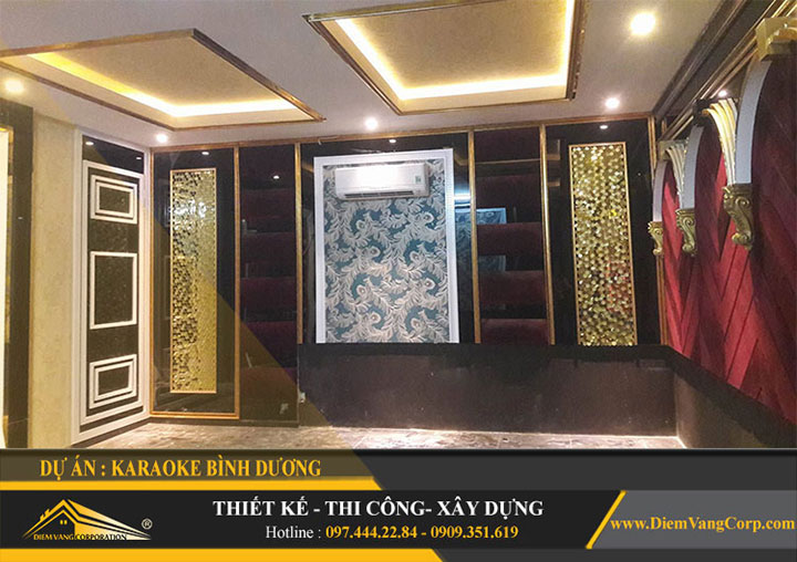 thi công thực tế karaoke phong cách cổ điển 2