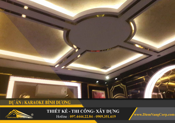 thi công thực tế karaoke phong cách cổ điển 7