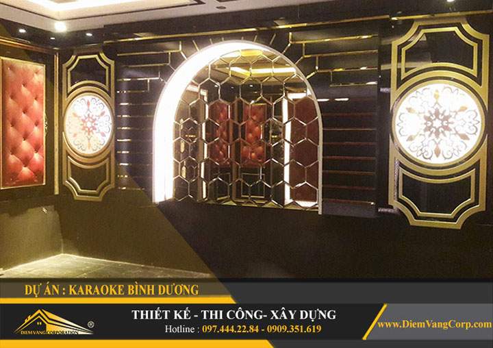 thi công thực tế karaoke phong cách cổ điển 8