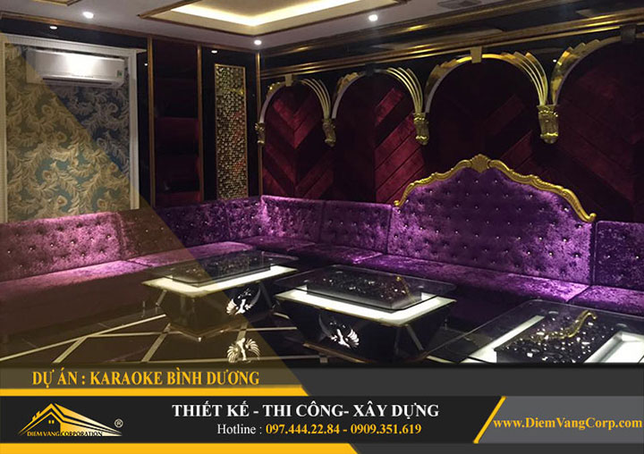 thi công thực tế karaoke phong cách cổ điển 10
