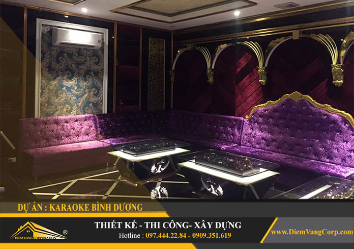 thi công thực tế karaoke phong cách cổ điển 11