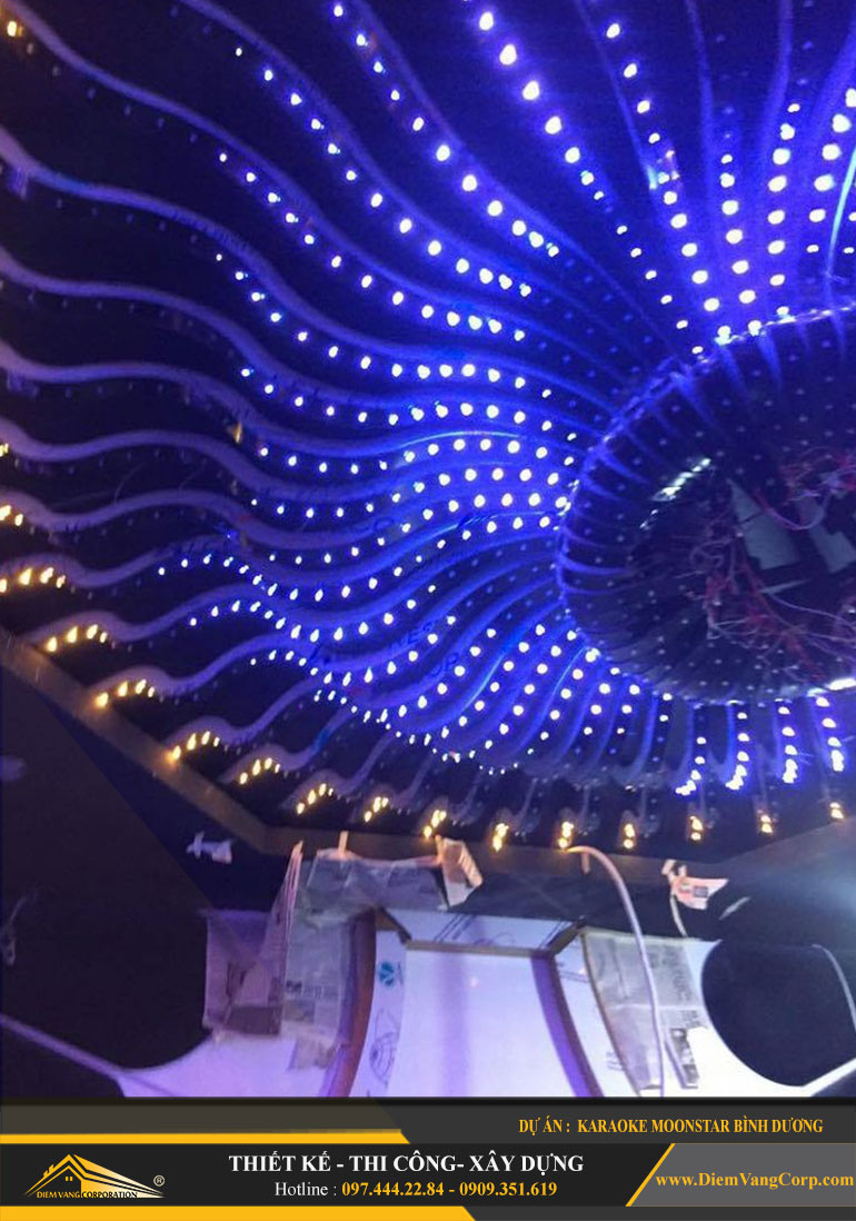 Thiết kế thi công phòng hát karaoke VIP Led Full tại Bình Dương 2