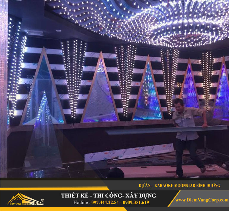 Thiết kế thi công phòng hát karaoke VIP Led Full tại Bình Dương 3
