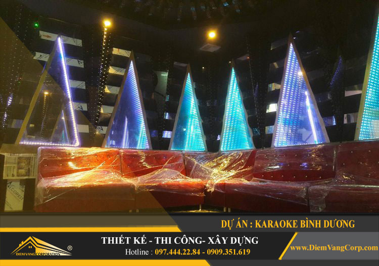 Thiết kế thi công phòng hát karaoke VIP Led Full tại Bình Dương 6