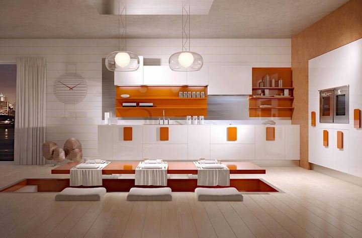 Thiết kế nội thất nhà bếp đẹp,hiện đại với tông màu sáng,sạch 