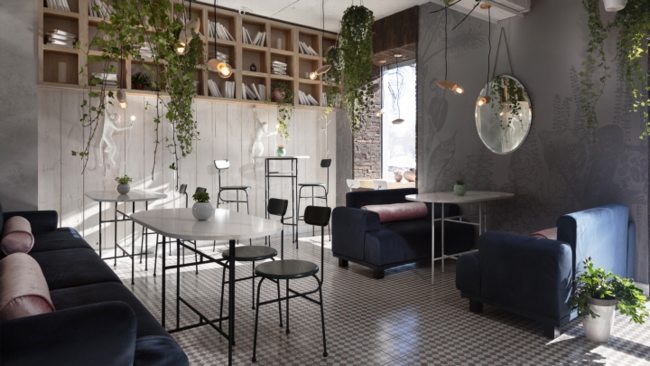 Nhà hàng thiết kế không gian đẹp tươi sáng như khu vườn xanh 8