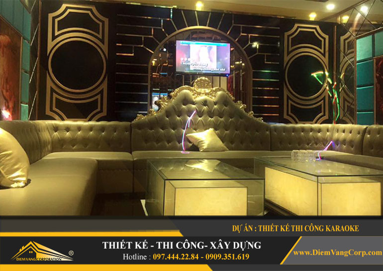 thi công phòng karaoke tân cổ điển 1