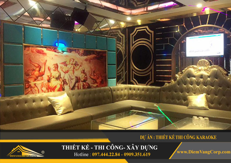 thi công phòng karaoke tân cổ điển 3