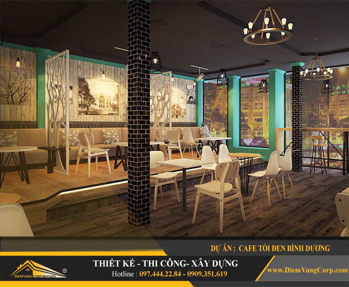 Dự án thiết kế quán Cafe Tỏi Đen-Thủ Dầu Một Bình Dương 2