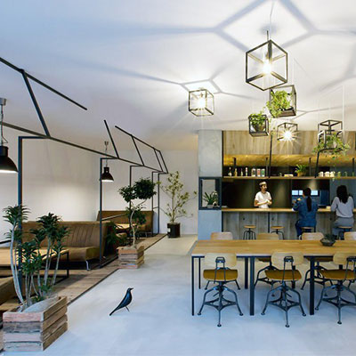 Thiết kế cafe văn phòng phong cách hiện đại,cafe máy lạnh đẹp