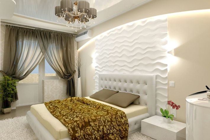 Thiết kế phòng ngủ căn hộ đẹp với vách mỹ thuật cnc
