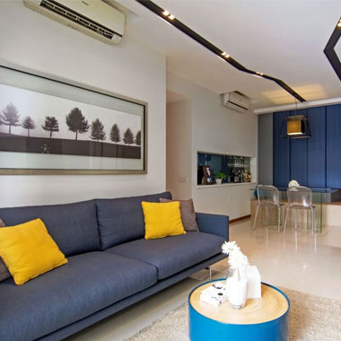 Thiết kế nội thất căn hộ mang phong cách đối xứng ấn tượng