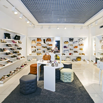 Thiết kế nội thất shop giày túi xách,hình ảnh shop giày đẹp