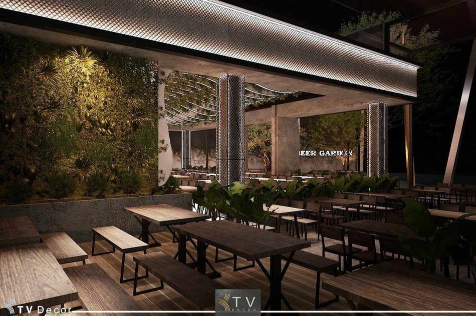 HÌNH ẢNH THIẾT KẾ DỰ ÁN  NHÀ HÀNG BEER GARDEN YOYO NỔI BẬT - 013