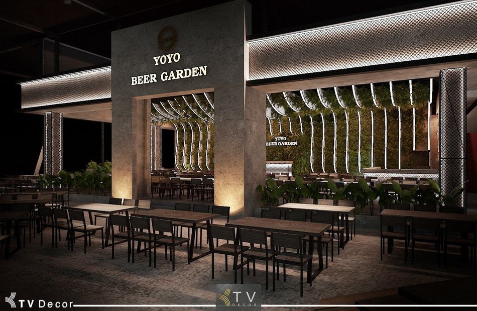 HÌNH ẢNH THIẾT KẾ DỰ ÁN  NHÀ HÀNG BEER GARDEN YOYO NỔI BẬT - 014