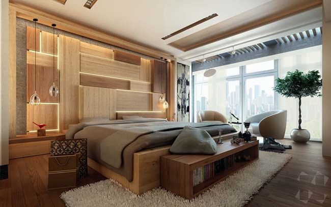 Thiết kế phòng ngủ theo phong cách hiện đại 5