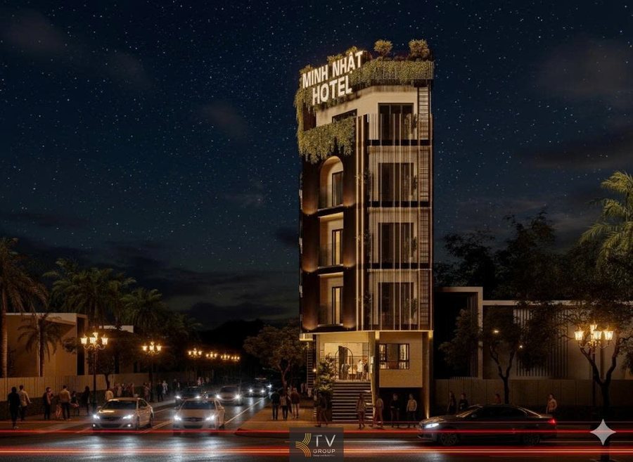 Biểu tượng nhận diện dọc (vertical signage): chữ to, dễ đọc hướng về giao lộ, tăng khả năng nhận diện thương hiệu từ xa.