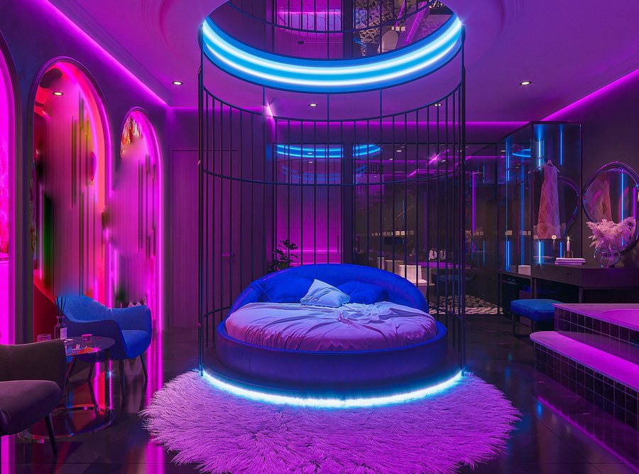 Dự án được KTV GROUP thiết kế và thi công trọn gói với định hướng hiện đại – cá tính – giàu tính thẩm mỹ ánh sáng.