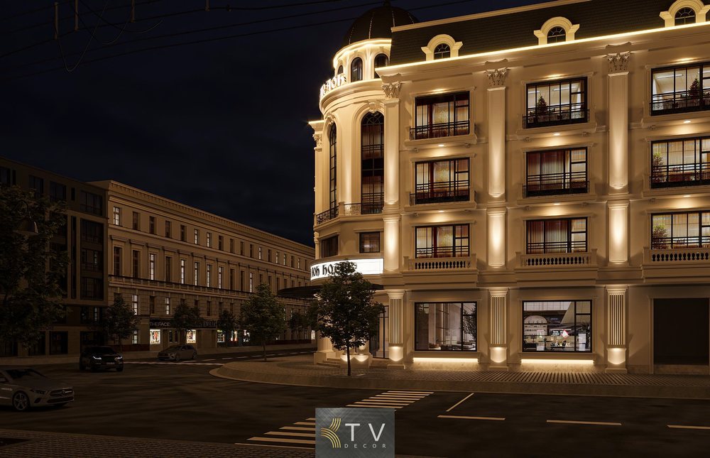 Thiết kế khách sạn phong cách Tân Cổ Điển sang trọng Pharaoh Hotel do KTV GROUP thực hiện