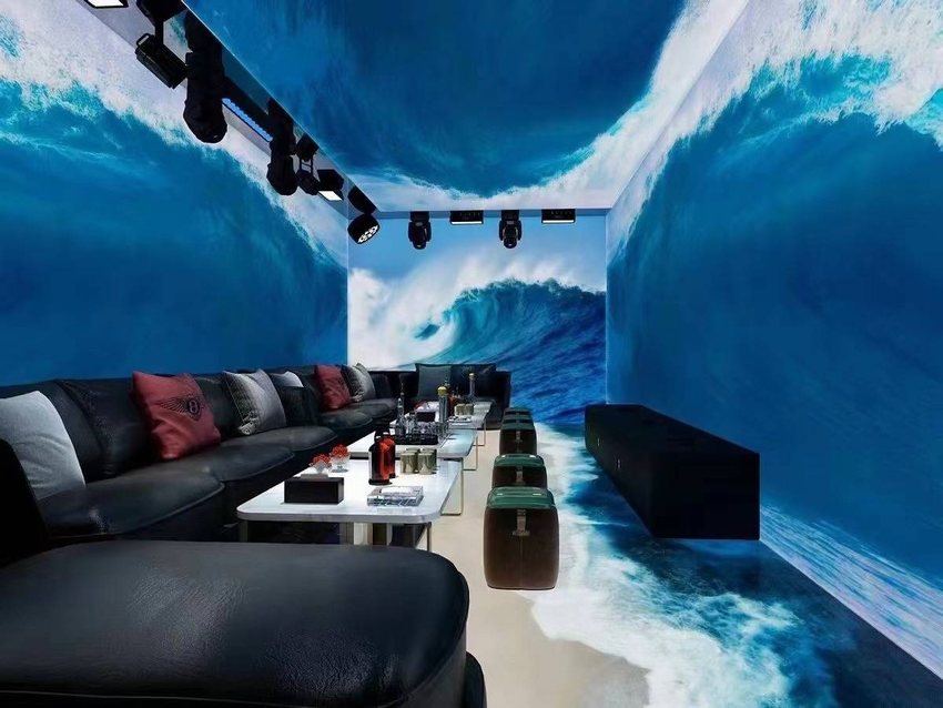 Thiết kế thi công karaoke - KTV LED 5D với phòng karaoke chủ đề sóng biển 3D sống động, hiện đại và đẳng cấp