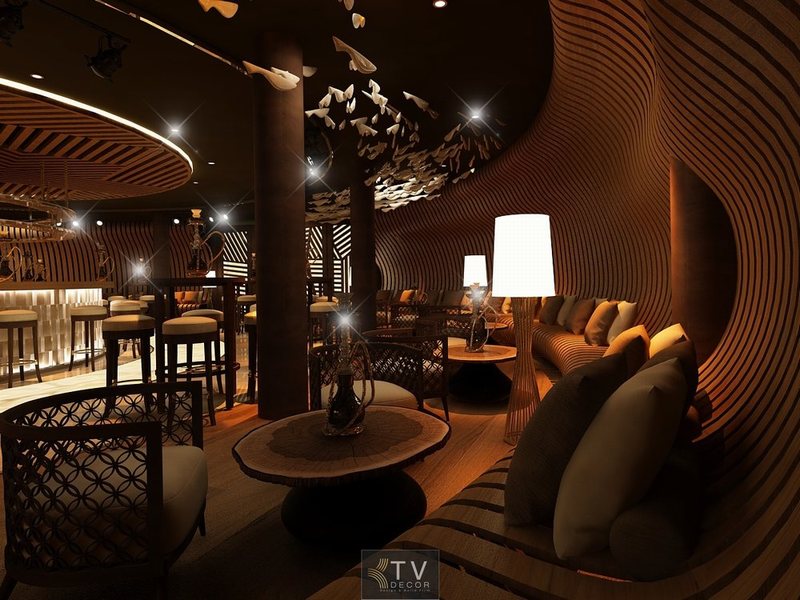 Thiết kế nội thất lounge bar club KTV đẹp mắt  Không gian bar lounge club KTV cao cấp  Bố trí bàn ghế lounge bar club KTV khoa học  Phối cảnh lounge bar club KTV từ trên cao 
