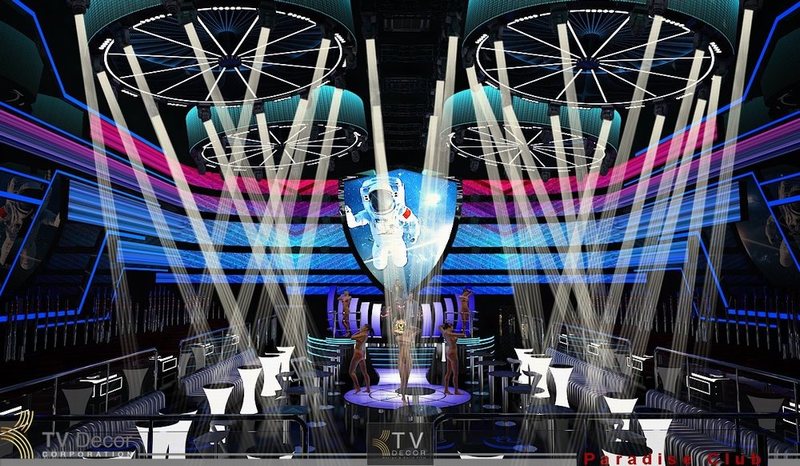 Hệ thống ánh sáng trong bar KTV club 