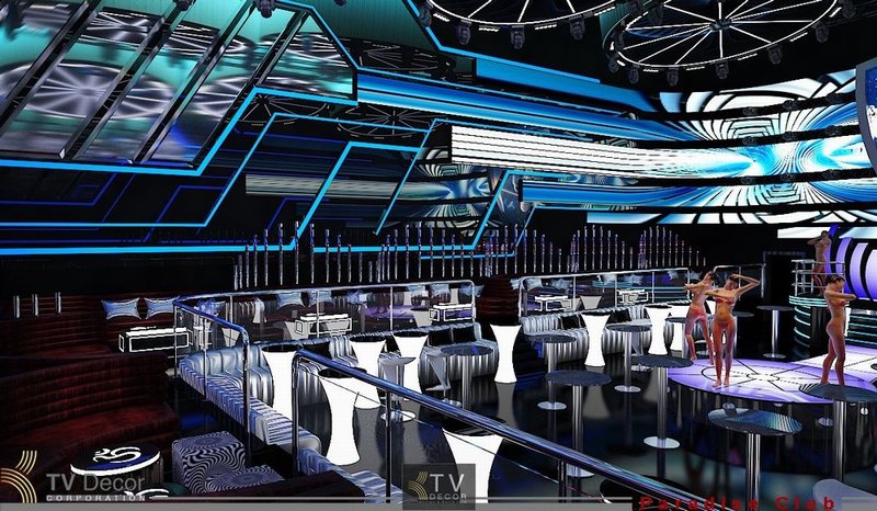Thiết kế sàn club bar KTV Quầy bar KTV hiện đại nổi bật 
